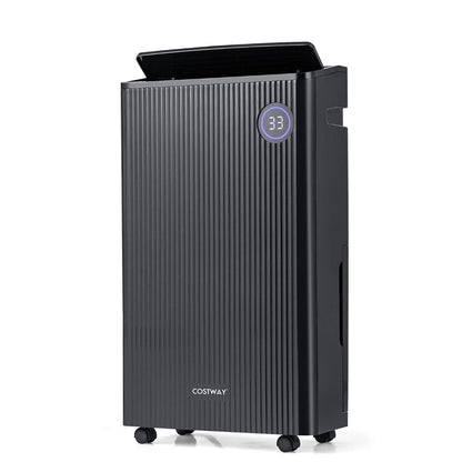 25L/D Dehumidifier for Home with 4 Modes 3-Color Indicator 24H Timer-Black