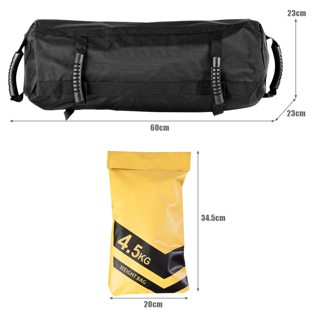 27 KG Heavy Duty Adjustable Training Sandbag of 1680D Oxford Cloth 500D PVC Net Cloth