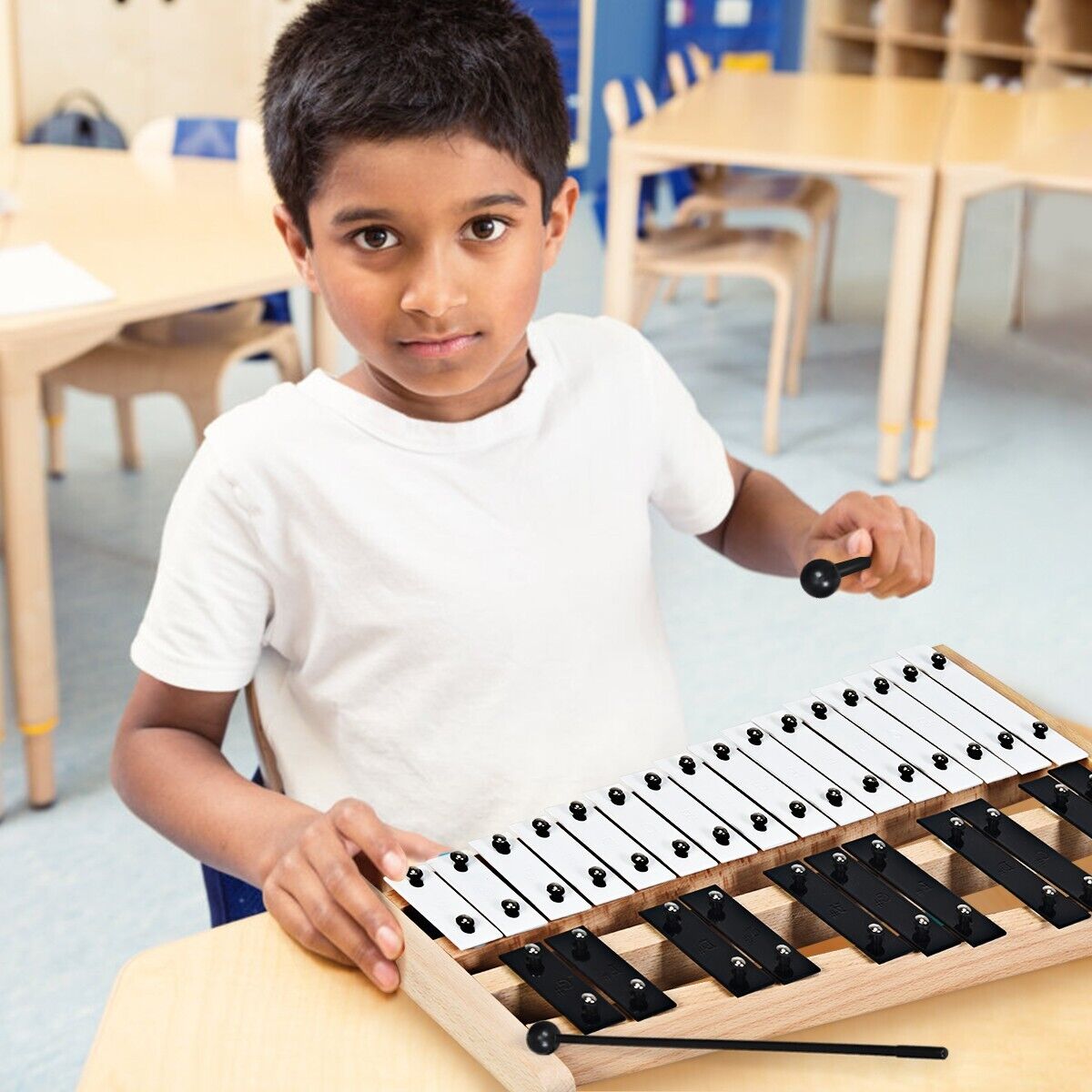 27 Notes Full Size Glockenspiel Xylophone with Carrying Bag