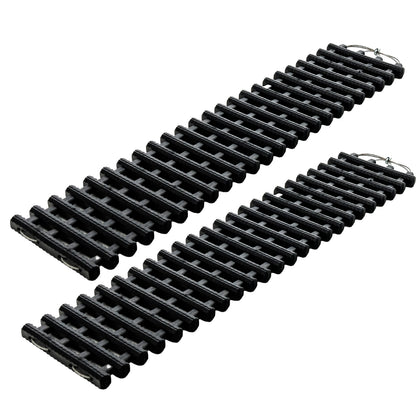 2 Pack Tire Traction Mats Portable TPR Recovery Track Pad with Bag-L
