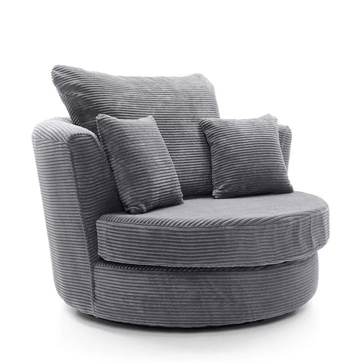 Jill Jumbo Swivel Chair - Grey
