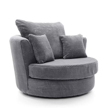 Jill Jumbo Swivel Chair - Grey