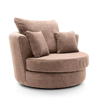 Jill Jumbo Swivel Chair - Brown