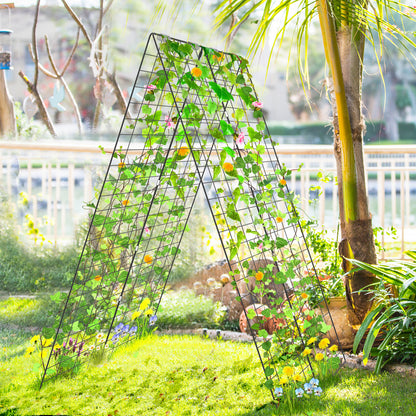 2-Pack Garden Cucumber Trellis with Accessories-Green