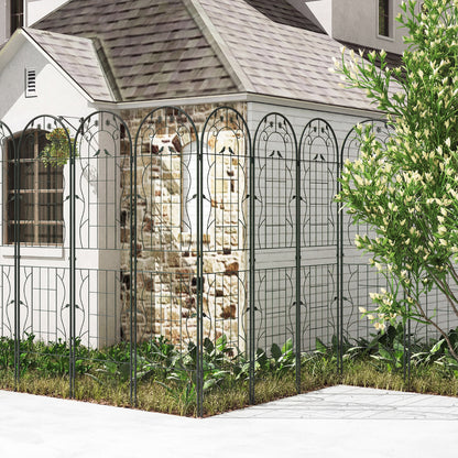 2 Pack Metal Garden Trellis for Climbing Plants-Black