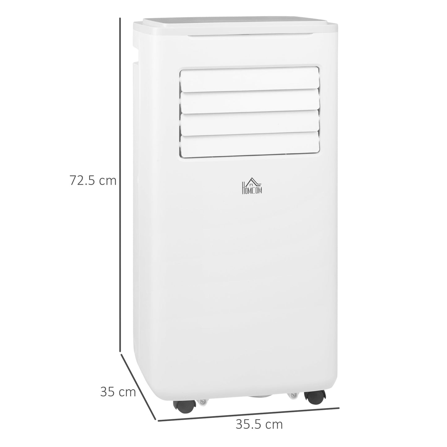 HOMCOM 9000 BTU Portable Air Conditioner, Smart Home WiFi Compatible, 4 in 1 Air Conditioning Unit, Dehumidifier, Fan with Remote, 24H Timer, Window Venting Kit, 20mÂ², R290, A Energy Efficiency