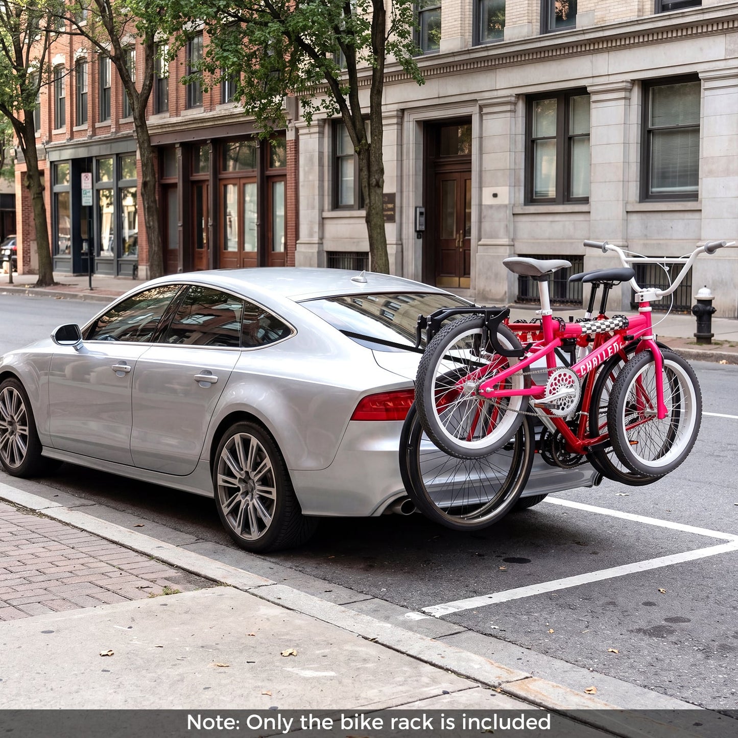 3-Bike Trunk Mount Bike Rack with Anti-Sway and Soft Padding