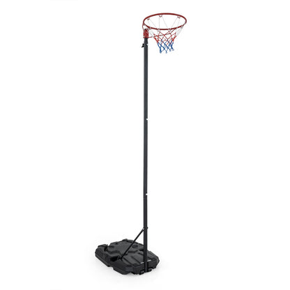 305 cm Portable Netball Post with Fillable Base and 10-Level Adjustable Height