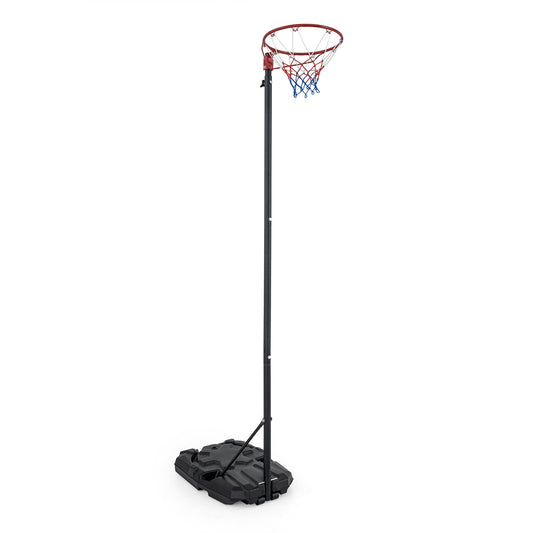 305 cm Portable Netball Post with Fillable Base and 10-Level Adjustable Height
