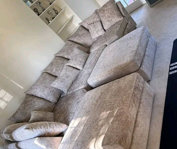 Bishop Luxe Chenille U-Shape High Back Corner Sofa
