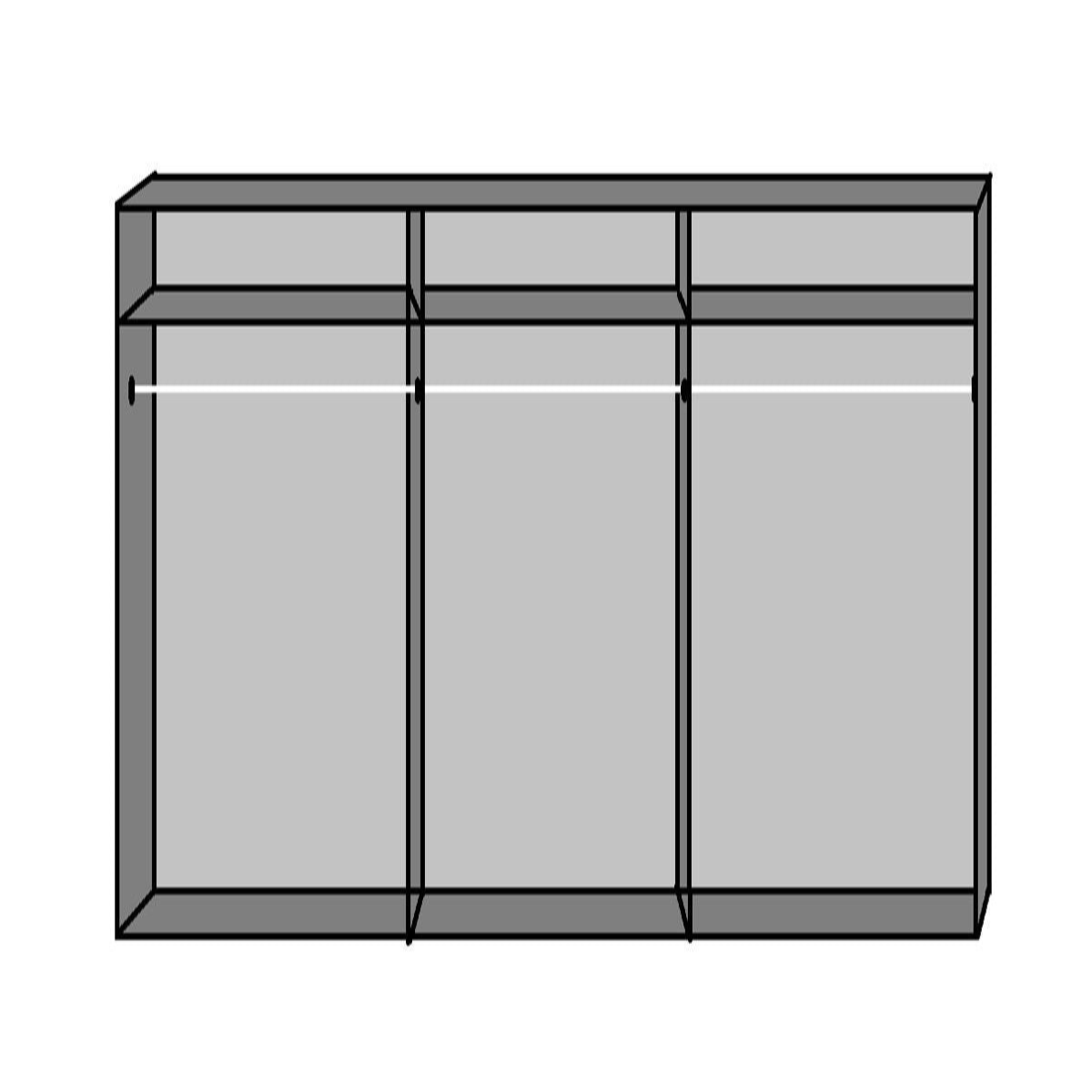 CONWAY 6 Door Wardrobe White 270cm