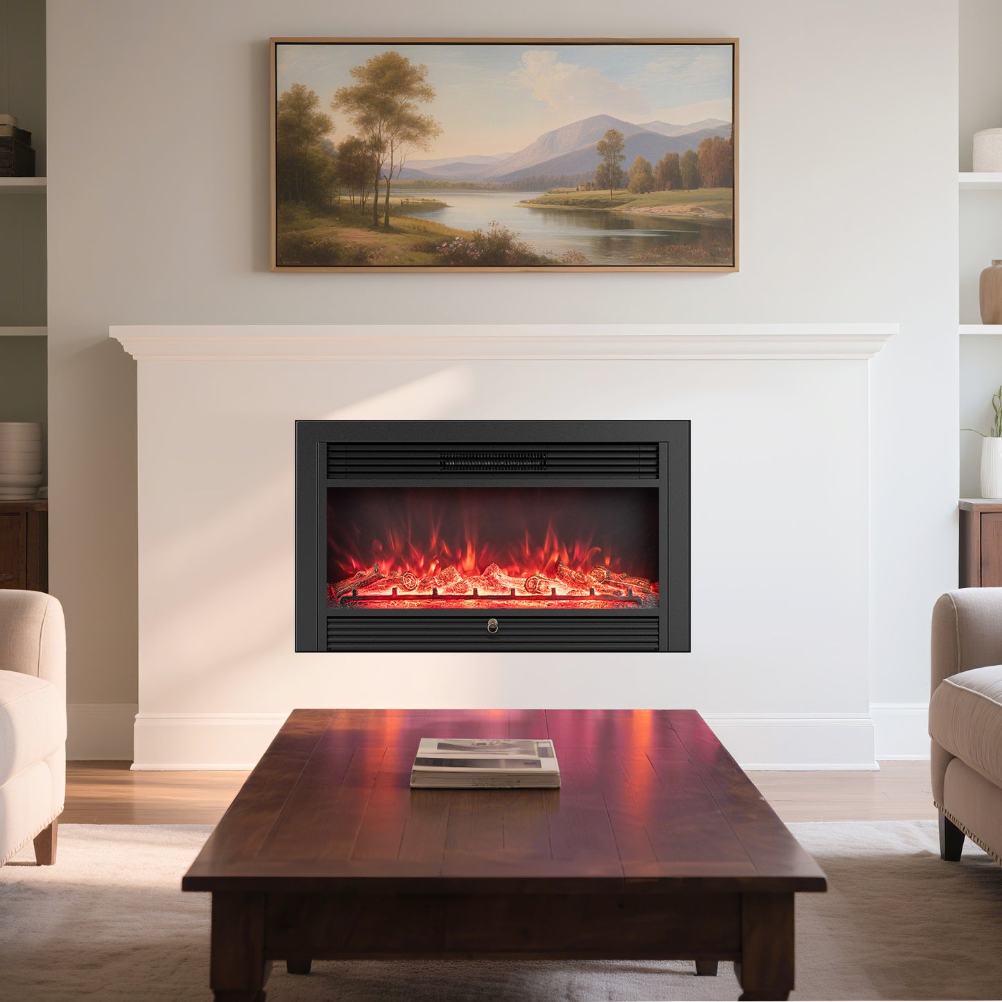 36-Inch Electric Fireplace Insert with Remote Control-36 inch