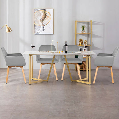2 Pieces Retro Styled Velvet Chairs-Grey