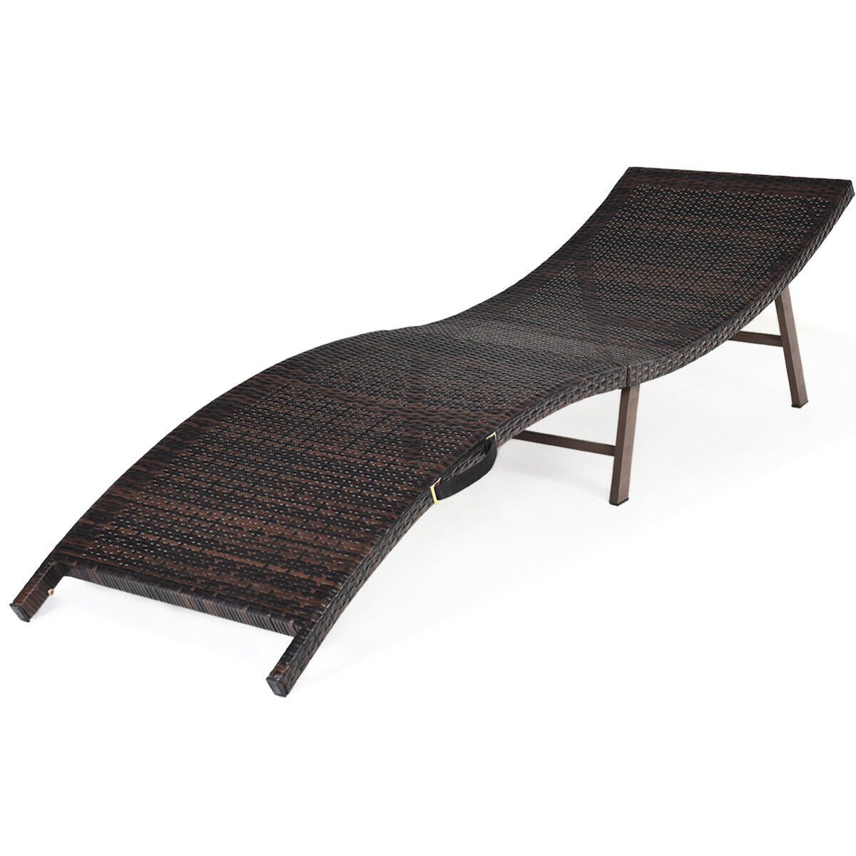 2PCS Folding Chaise Lounge Double-sided Cushioned