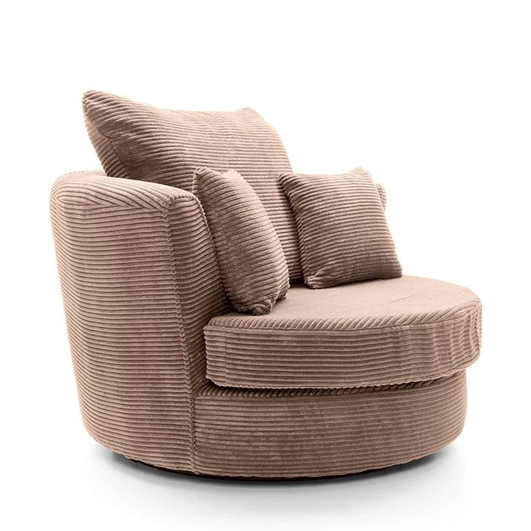 Jill Jumbo Swivel Chair - Brown