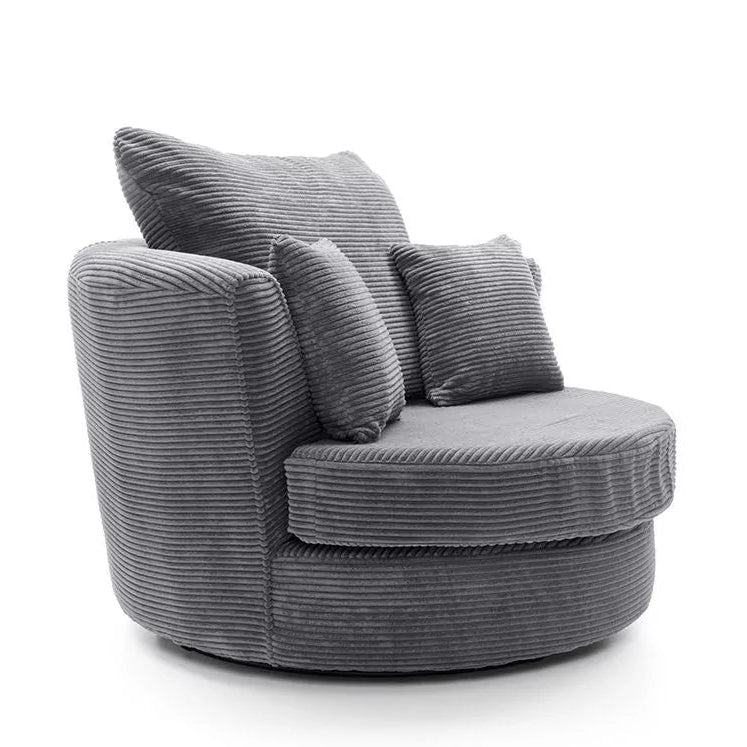 Jill Jumbo Swivel Chair - Grey