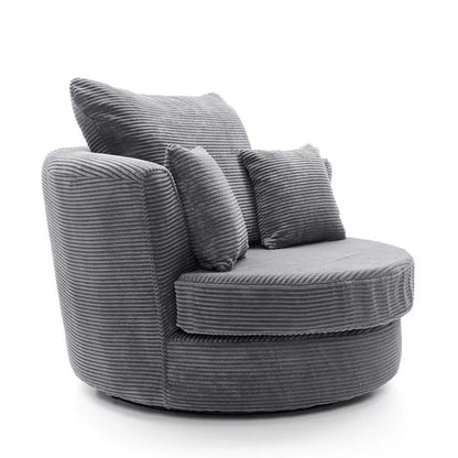 Jill Jumbo Swivel Chair - Grey