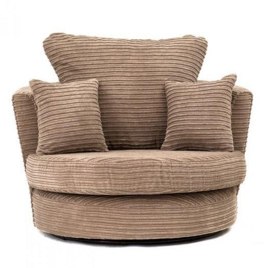 Porto Jumbo Cord Corner Sofa - Grey