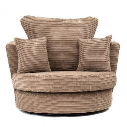 Porto Jumbo Cord Corner Sofa - Brown