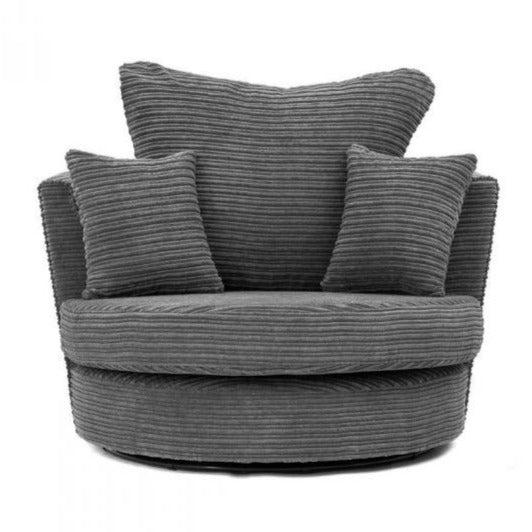 Porto Jumbo Cord Corner Sofa - Grey