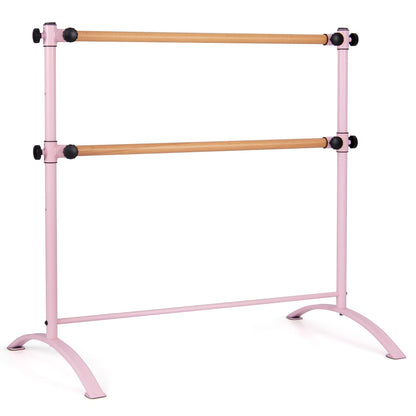 4 Feet Freestanding Ballet Barre with Height Adjustable-Pink