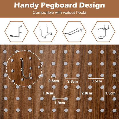 170cm 4-Panel Folding Room Divider with 360° Metal Hinges and Solid Wood Frame-4-Panel