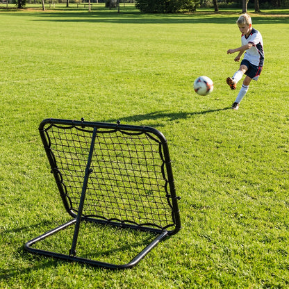 4-Position Adjustable Bounce Back Volleyball Trainer with Metal Frame for Kids Youth Adults