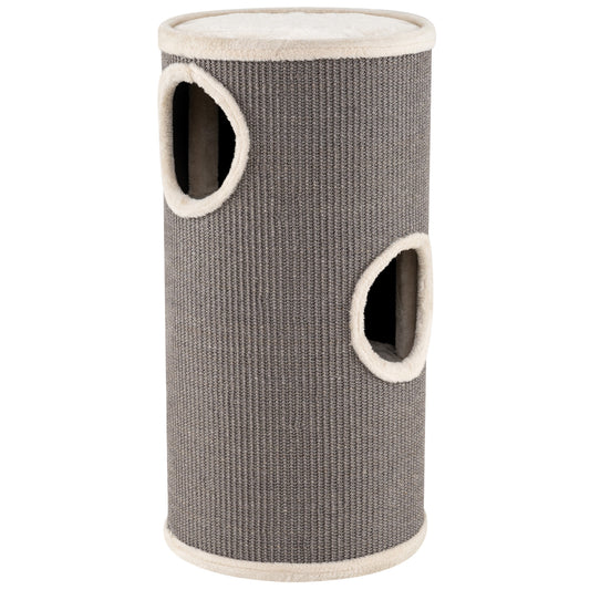 4-Story Cat Condo with Sisal Scratching Pad for Indoor Cats-Grey