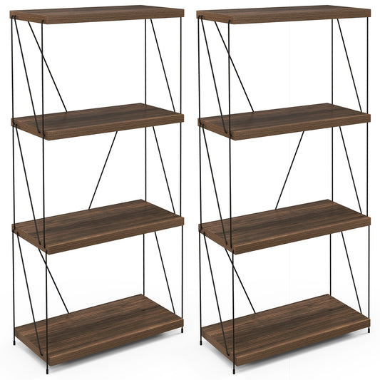 4-Tier Multipurpose Display Rack with Metal Frame