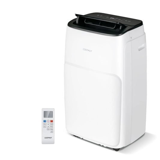 4-in-1 Portable Air Conditioner with Multi-Speed Fan and Remote Control-White