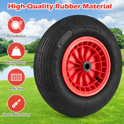 4.80/4.00-8 Wheelbarrow Tire and Wheel Pneumatic Tire-Red