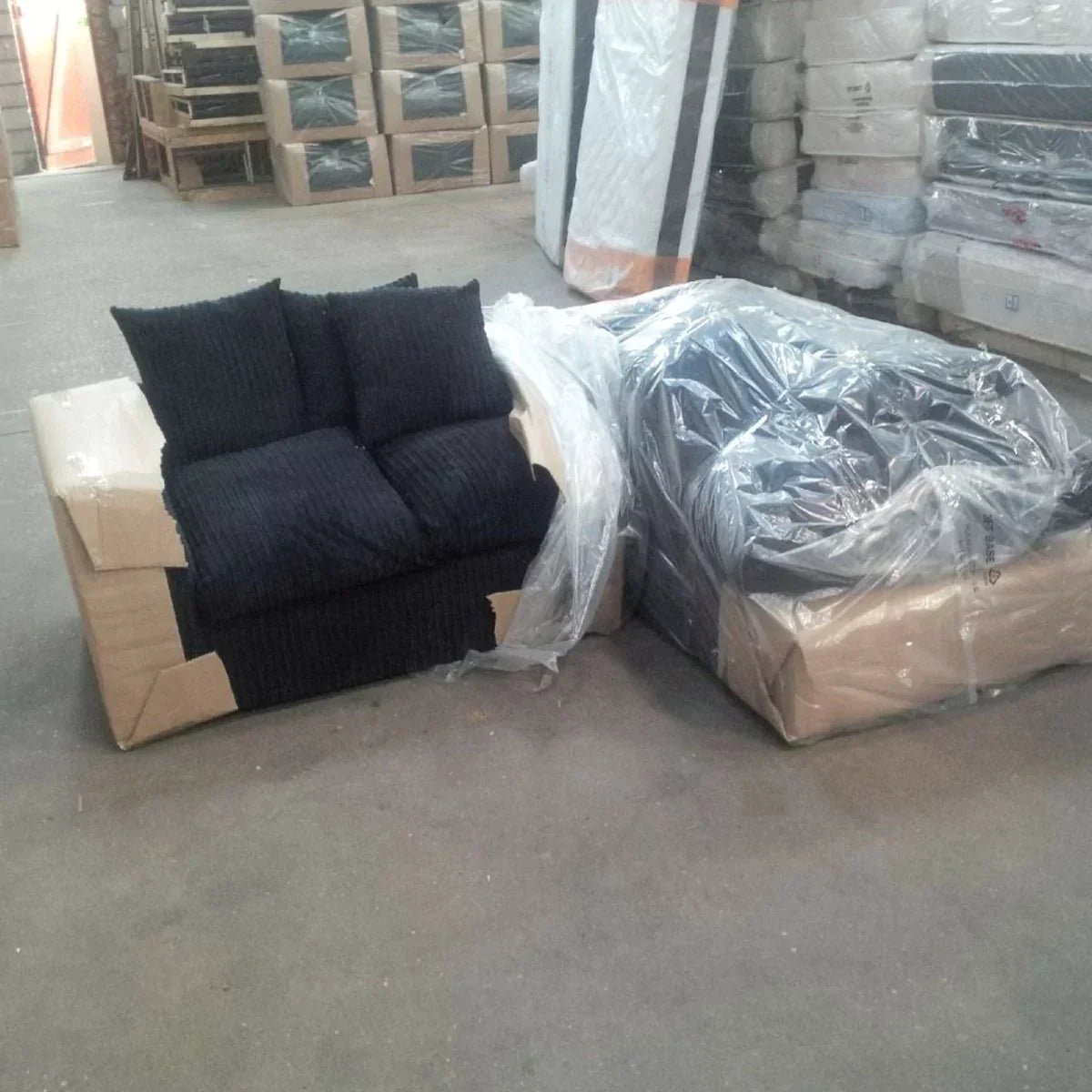 Jamba Double-Padded Fabric Coffee Corner Sofa - 6 Colours Available