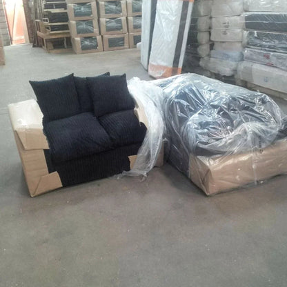 Jamba Double-Padded Fabric Coffee Corner Sofa - 6 Colours Available