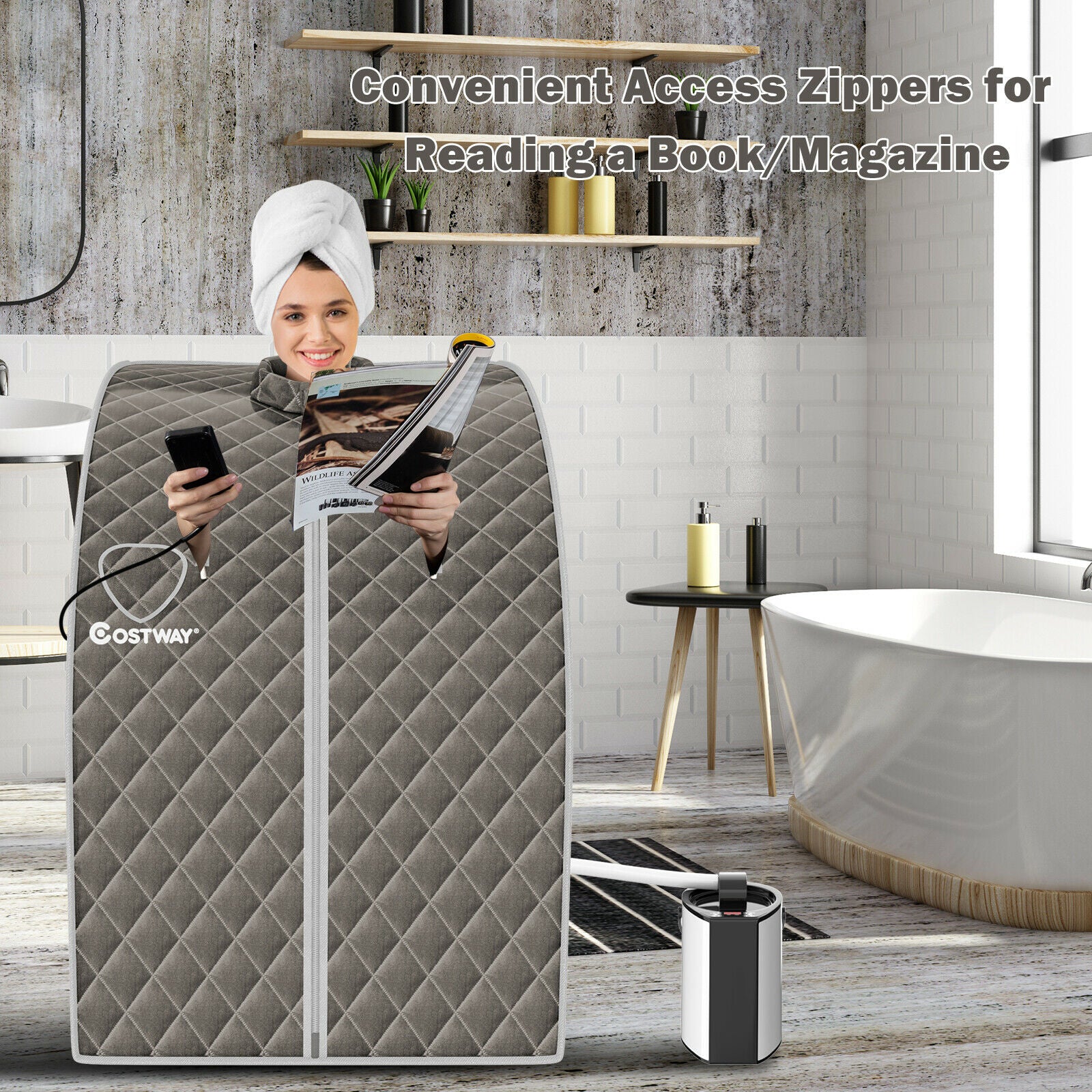 3L Portable Steam Sauna Full Body Slimming Detox Tent