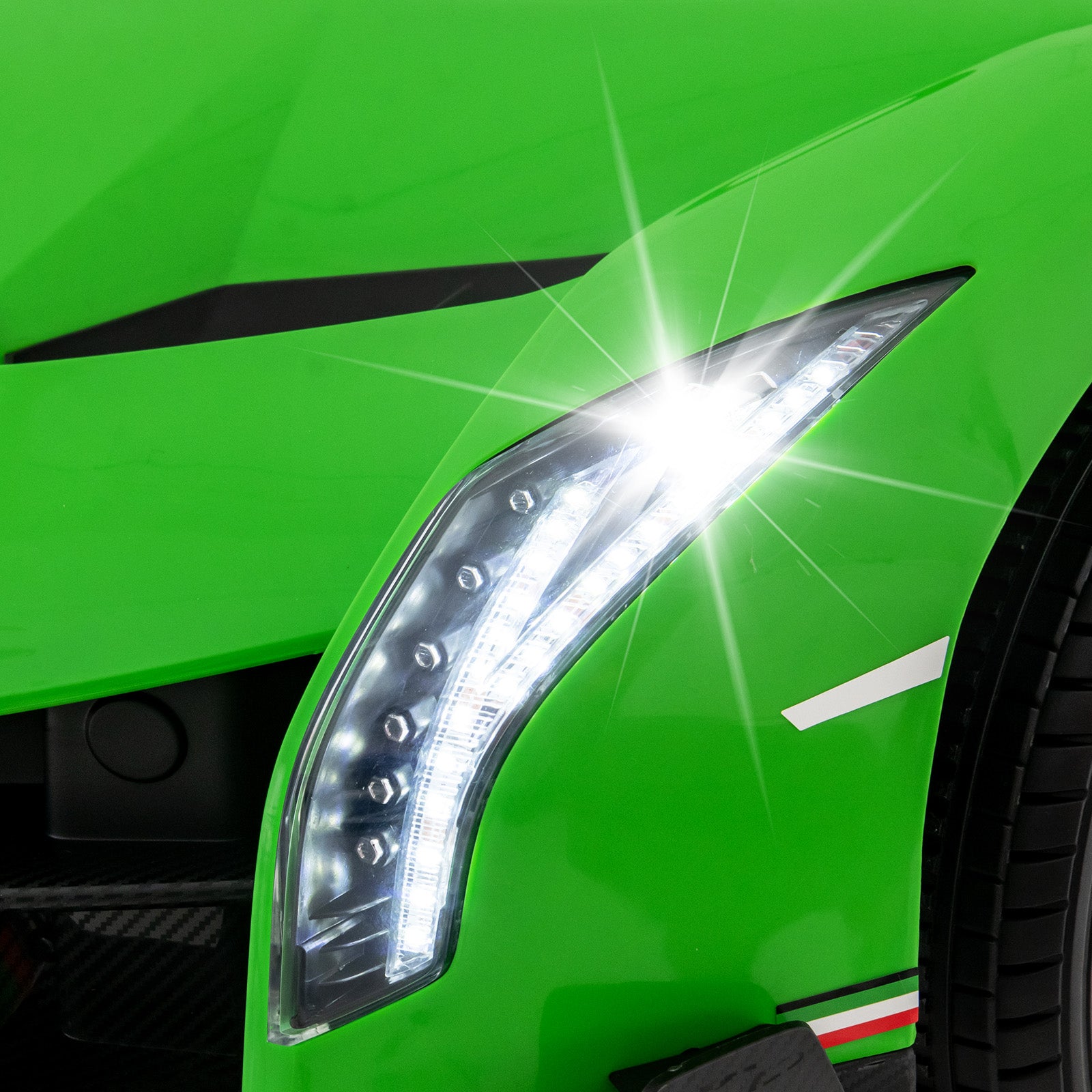 4WD Kids Ride On Sports Car Lamborghini with Taillights-Green