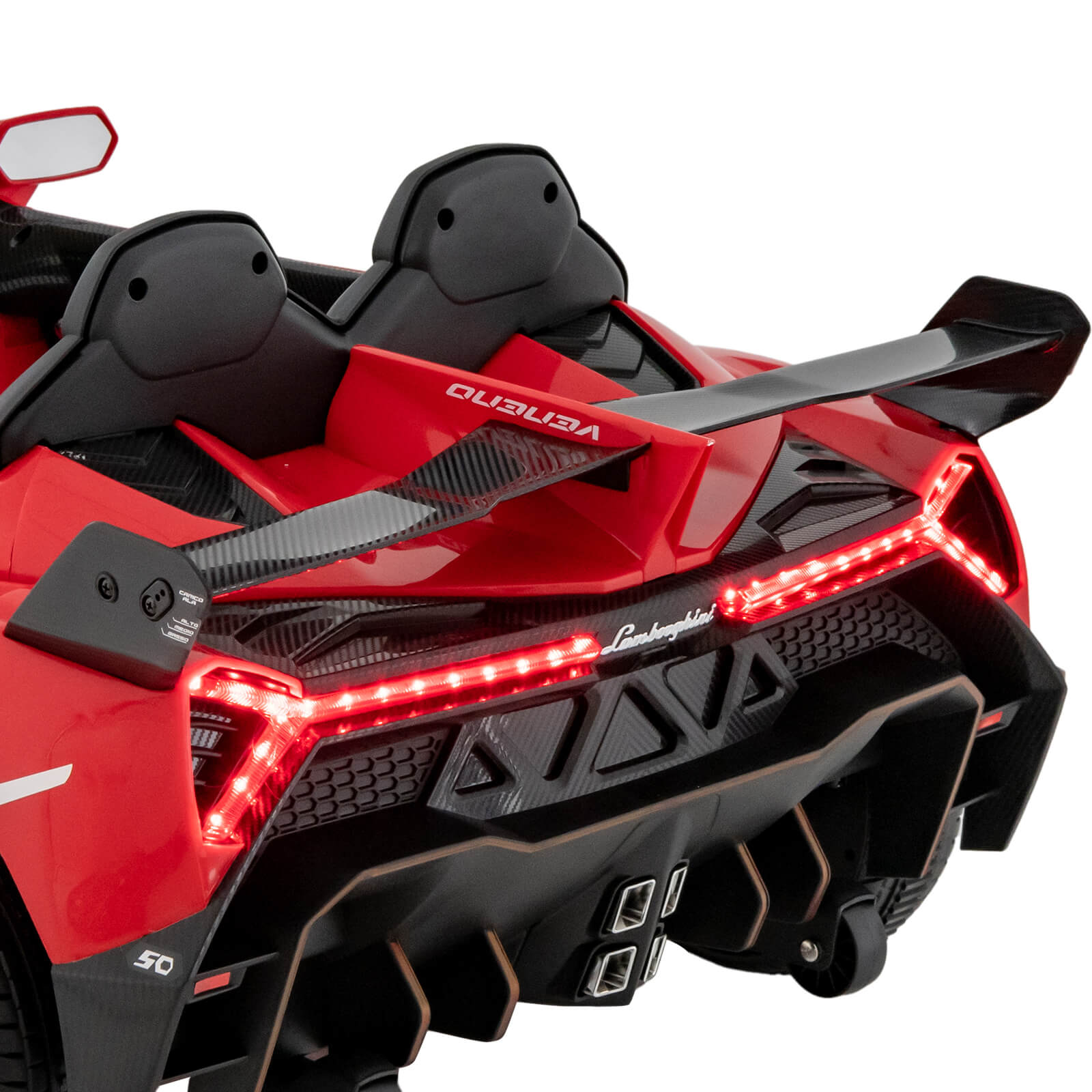 4WD Kids Ride On Sports Car Lamborghini with Taillights-Red