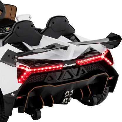 4WD Kids Ride On Sports Car Lamborghini with Taillights-White