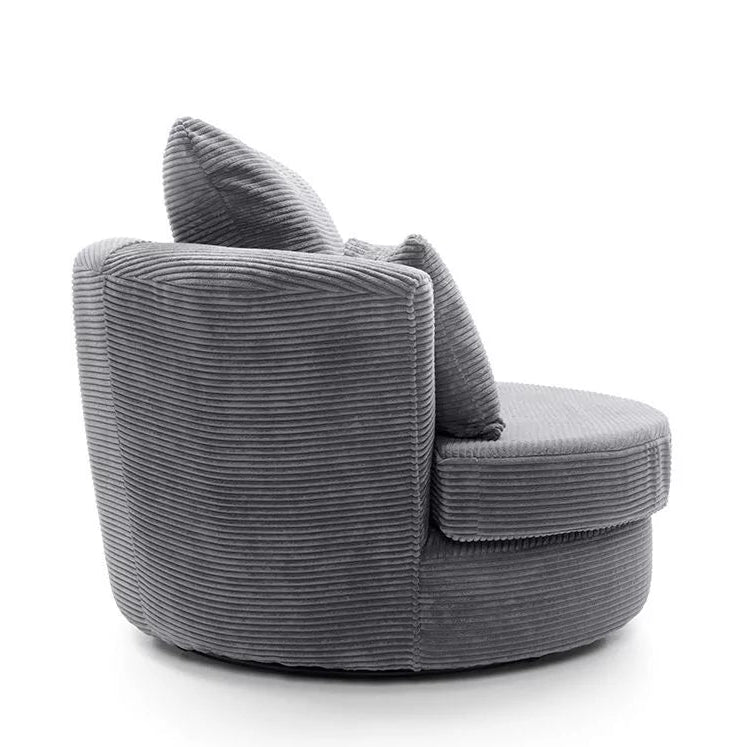 Jill Jumbo Swivel Chair - Grey