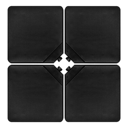 4 Pieces Portable Square Outdoor Umbrella Base with Handle