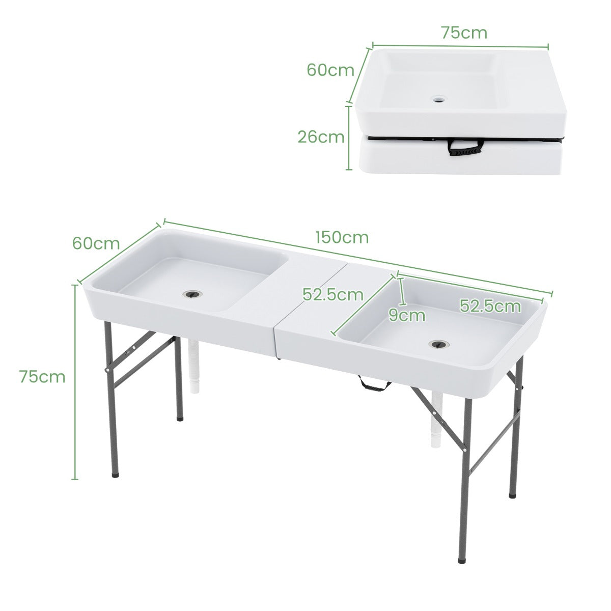 4 Pack Metal Folding Chairs with Plastic Seat and Back-White