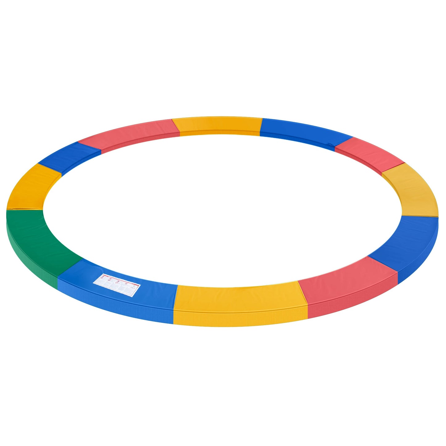 HOMCOM 12FT Replacement Trampoline Pad Thick Foam Safety Ã366cm Spring Cover Bounce Padding - Multi Coloured