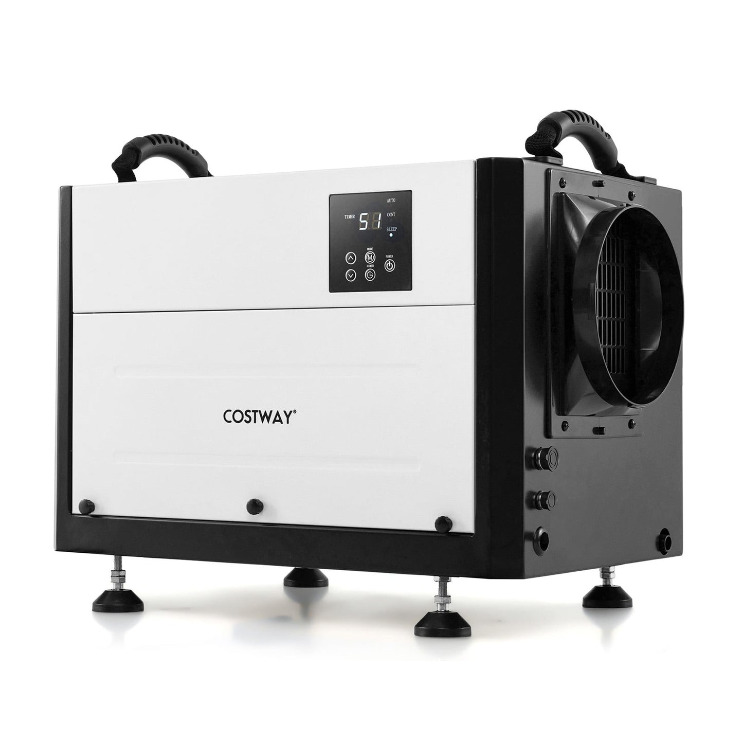 50/70L/Day Industrial Dehumidifier with Pump and Drain Hose-White-50L
