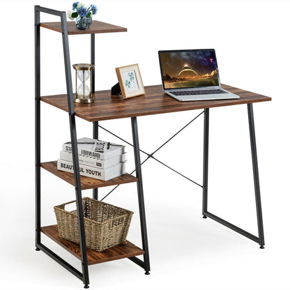 Computer Desk Adjustable Ergonomic Workstation-Coffee