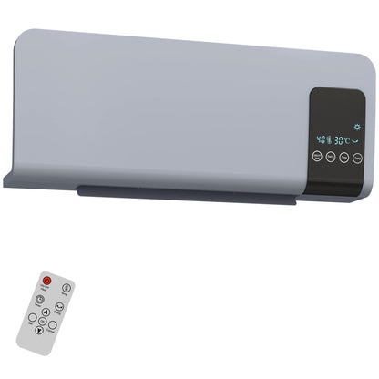 HOMCOM 2000W Wall Mounted Heater, 18-45Â°C Temperature, Grey