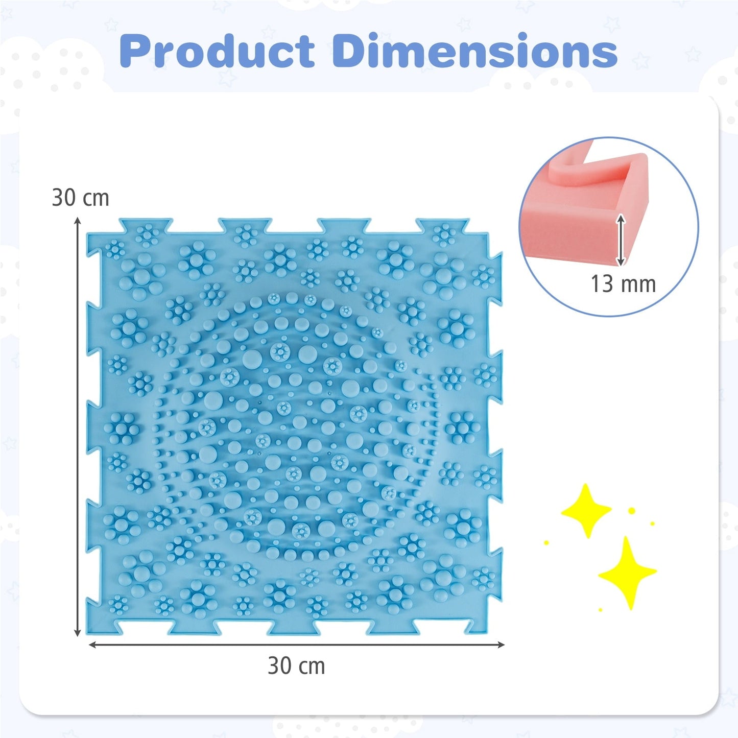 6 PCS Tactile Sensory Mats for Kids and Adults with Rich Colors and Embossed Nature Patterns-Macaron
