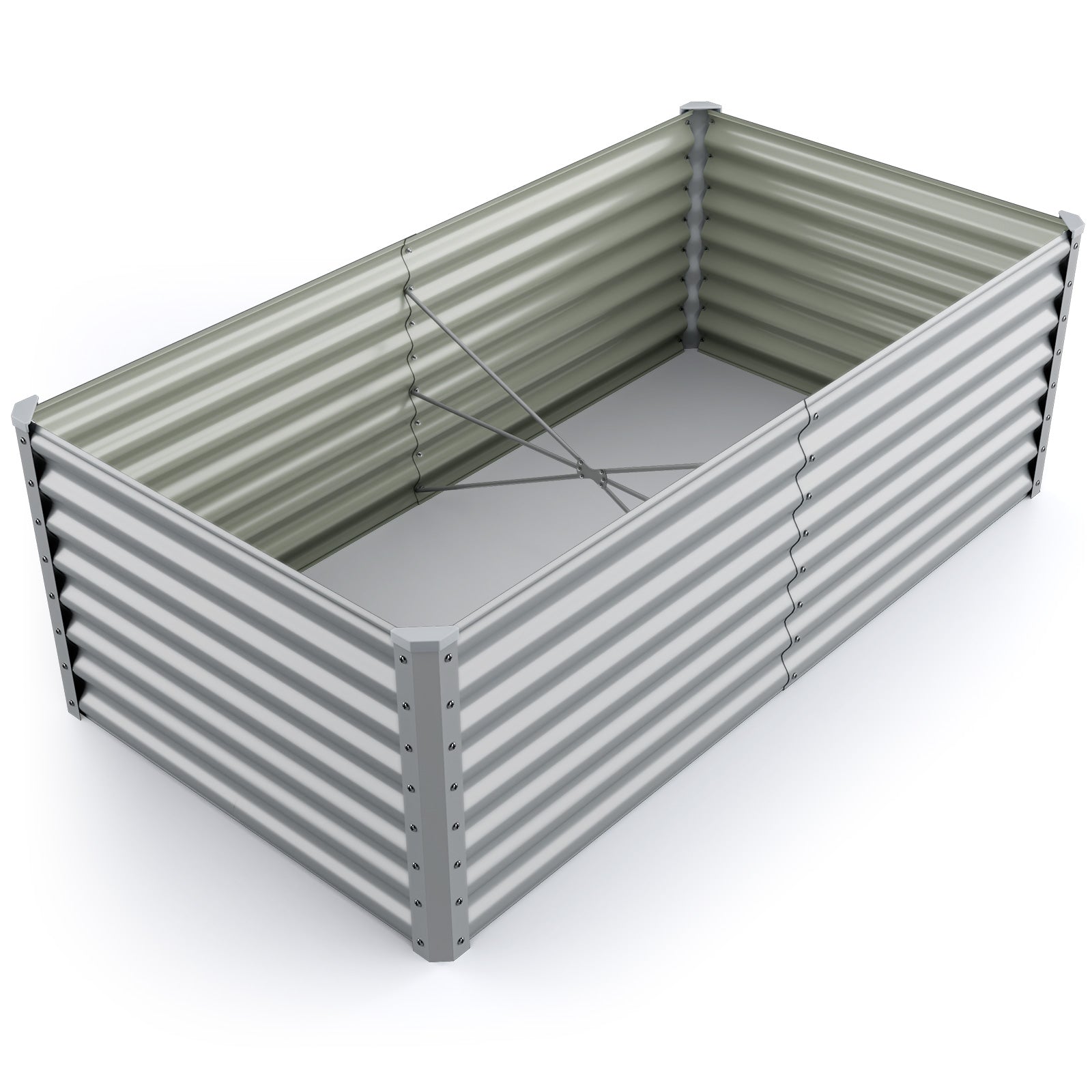 60 cm Raised Garden Bed Elevated Garden Planter with Open Bottom Design-Grey
