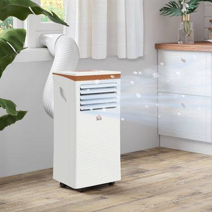 HOMCOM Portable Air Conditioner 10000 BTU, 4-in-1 Mobile Air Conditioning Unit with Cooling, Fan, Dehumidifier & Sleep Mode, LED Display, Remote Control, 24H Timer, Window Kit for Rooms up to 30_