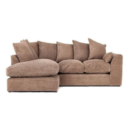 Porto Jumbo Cord Corner Sofa - Grey