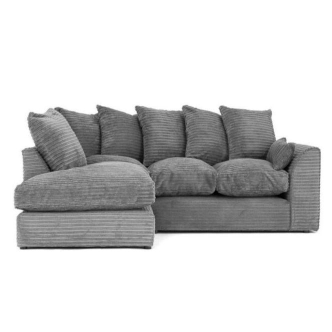 Porto Jumbo Cord Corner Sofa - Brown