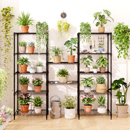 3/4/5/6-Tier Wire Shelving Unit Adjustable Metal Storage Shelves with V-shaped Shelving Rack-6-Tier